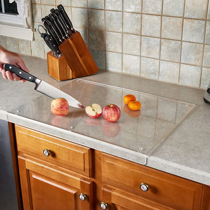 ClearCut – Planche à découper antidérapante en acrylique transparent – Élégante et hygiénique