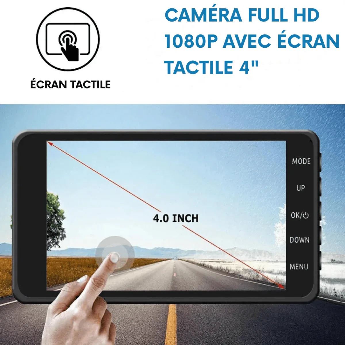 Dashcam Sans Fil 1080P - Vision Nocturne Avant et Arrière - Rondor
