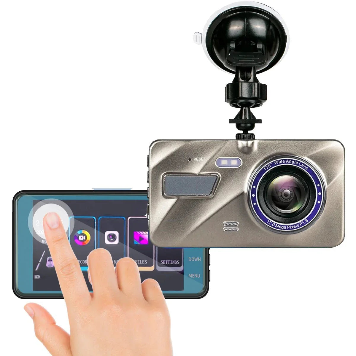 Dashcam Sans Fil 1080P - Vision Nocturne Avant et Arrière - Rondor