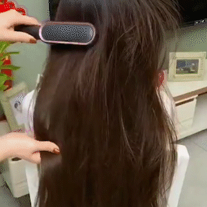Brosse Lissante Chauffante pour Cheveux - Brosse Ionique Électrique