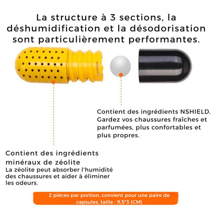 Désodorisants pour chaussures et absorbeur d'humidité (ensemble de 2) - Rondor