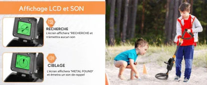 Détecteur de Métaux Électrique Professionnel à Bras Long - Haute Sensibilité Écran LCD - Rondor