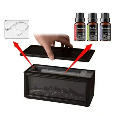 Diffuseur d’arômes effet flamme (3 flacons d’huiles essentielles inclus) - Rondor