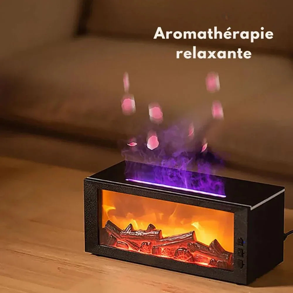 Diffuseur d’arômes effet flamme (3 flacons d’huiles essentielles inclus) - Rondor