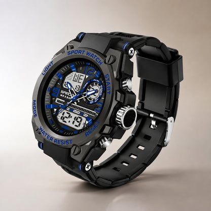 Analog-Digital Sportuhr für Herren | Chronostahl