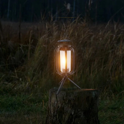Lanterne Solaire LED Effet Flamme — Éclairage d'Ambiance Extérieur Rechargeable USB-C