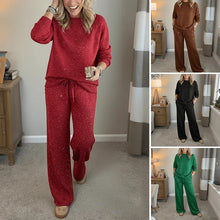 Ensemble 2 pièces pour femme comprenant un pull à paillettes et un pantalon - Rondor