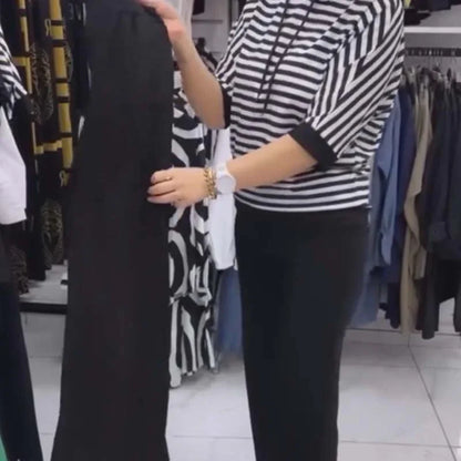 Ensemble Femme Rayé avec Capuche et Pantalon Fluide – Confort Chic du Quotidien - Rondor