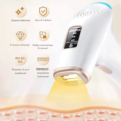 Épilateur Lumière Pulsée IPL 3 - en - 1 – Épilation Durable, Rajeunissement & Soin Anti - Imperfections - Rondor