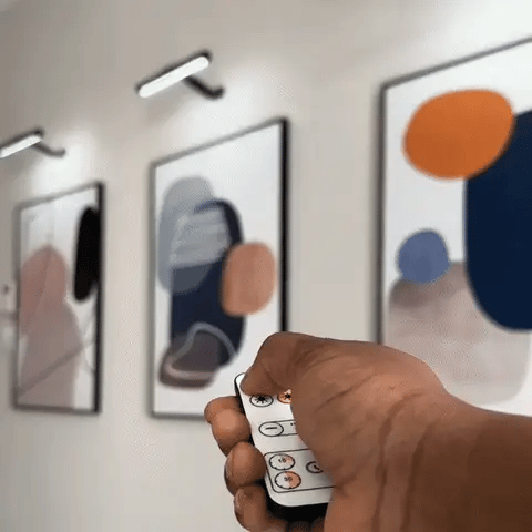 ArtGlow Éclairage LED sans fil pour tableaux – Applique murale rechargeable avec télécommande, lumière dimmable