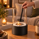 Brasero de table en verre et métal - une flamme pour vos soirées
