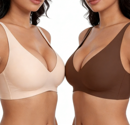 Soutiens-gorge sans armatures Jelly pour femmes, confortables, soutiens-gorge push-up, bralettes sans coutures, soutiens-gorge T-shirt à décolleté profond en V, soutiens-gorge de tous les jours