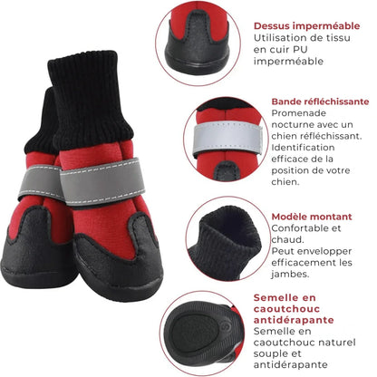 FlexPaw™ Chaussures de Protection Antidérapantes pour Chien - Rondor