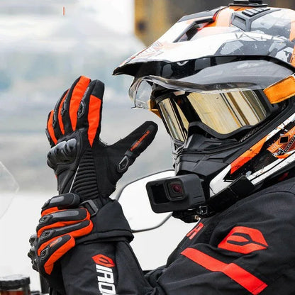 Gants de Moto Imperméables pour Hiver – Gants Isolants avec Coque de Protection - Rondor