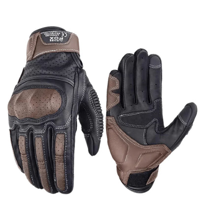 Gants de Motocross Vintage en Cuir - Rondor