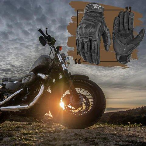 Gants de Motocross Vintage en Cuir - Rondor