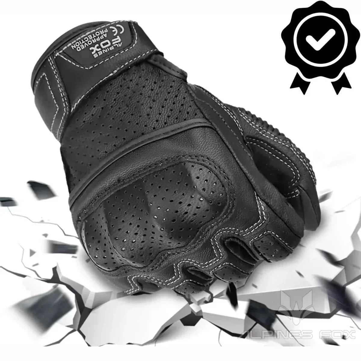 Gants de Motocross Vintage en Cuir - Rondor