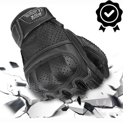 Gants de Motocross Vintage en Cuir - Rondor