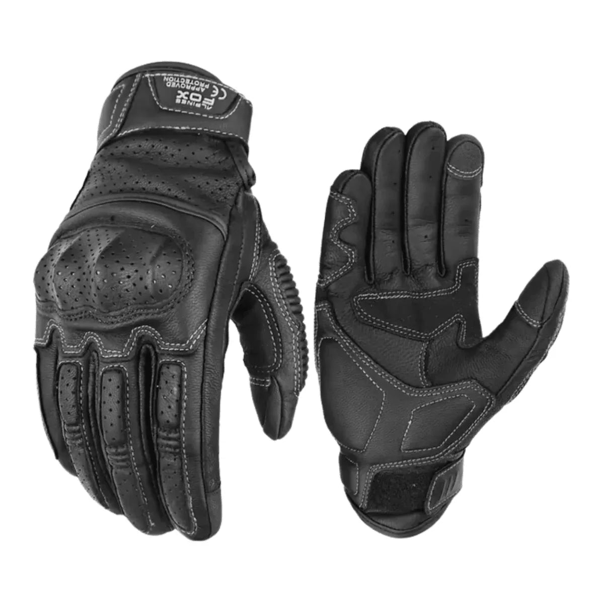 Gants de Motocross Vintage en Cuir - Rondor