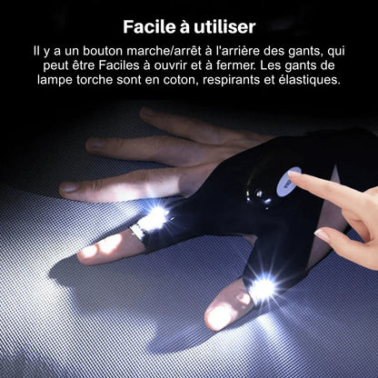 Gants Lumineux pour Pêche, Camping et Activités Extérieures - Rondor