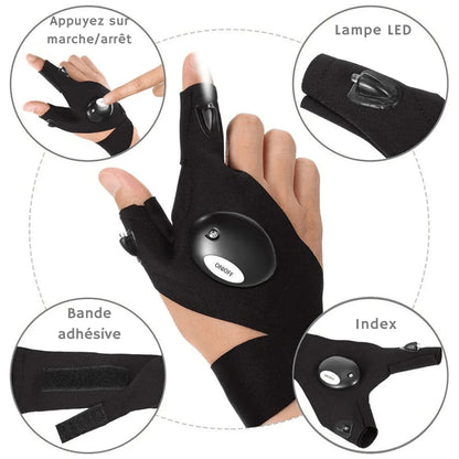 Gants Lumineux pour Pêche, Camping et Activités Extérieures - Rondor