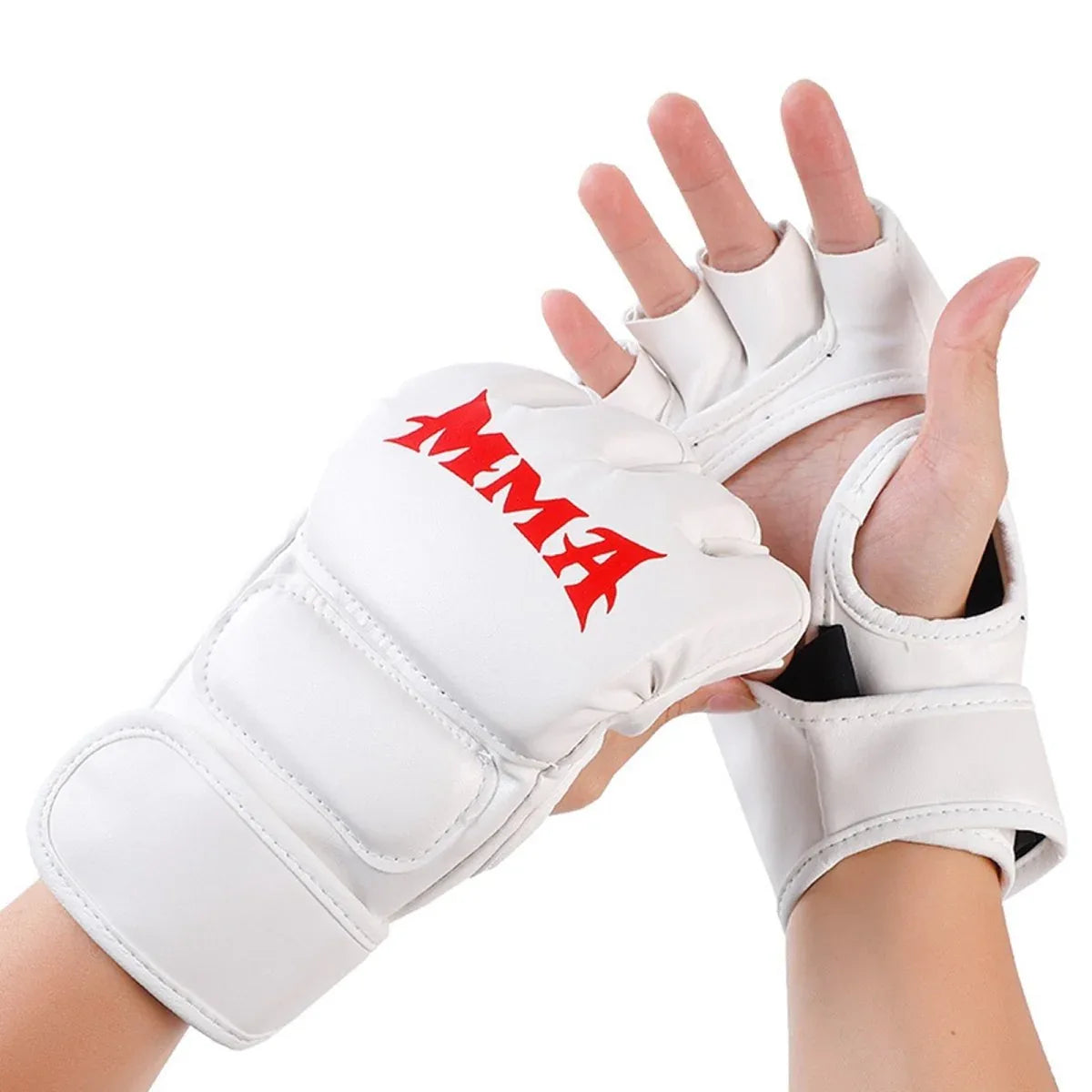 Gants MMA - Gants Hommes et Femmes - Gants en Cuir sans Doigts Combats - Rondor