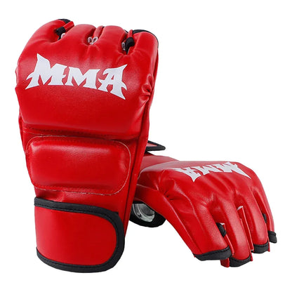 Gants MMA - Gants Hommes et Femmes - Gants en Cuir sans Doigts Combats - Rondor