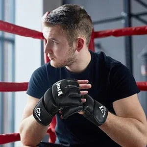 Gants MMA - Gants Hommes et Femmes - Gants en Cuir sans Doigts Combats - Rondor