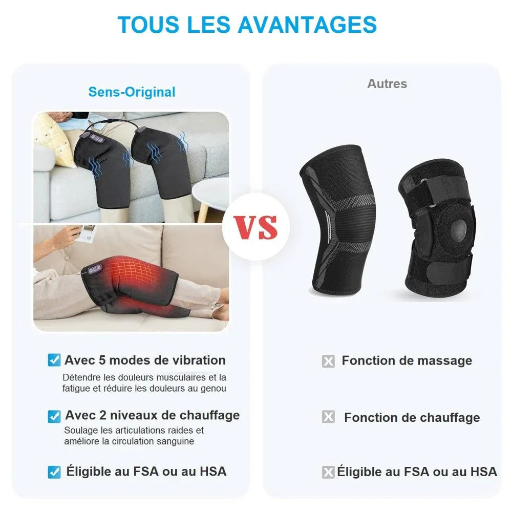 Genouillère chauffante avec massage - Rondor