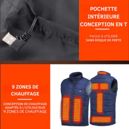 Gilet Chauffant 9 Zones Ultra Performant - Rondor