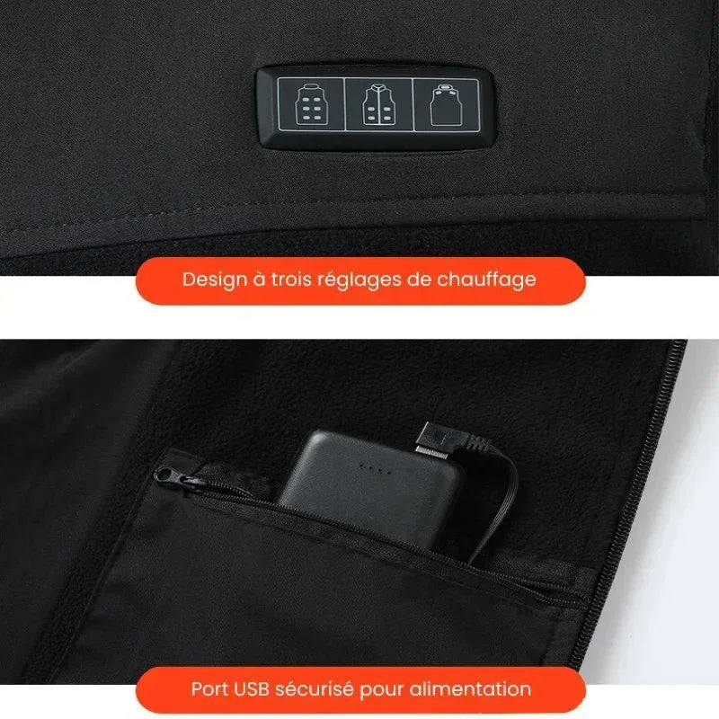 Gilet Chauffant Sans Manches Unisexe | Batterie Rechargeable & Chaleur Ajustable - Rondor