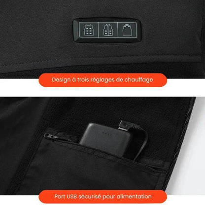 Gilet Chauffant Sans Manches Unisexe | Batterie Rechargeable & Chaleur Ajustable - Rondor