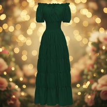 Halloween Women's Summer Boho Maxi Dress with Off-the-Shoulder Design and Ruched Waist for Parties