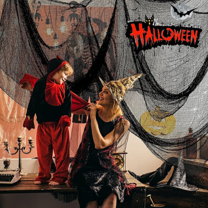 Halloween Decorative Cobweb Gauze for Draping at Parties and Indoors