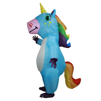 Halloween Inflatable Full-Body Costume, Unicorn and Bear, Funny Outfit