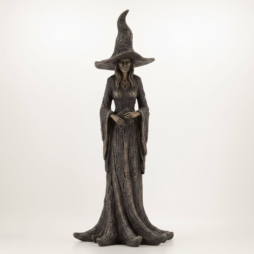 Halloween Decorative Witch Figurine with a Pointed Hat for a Party