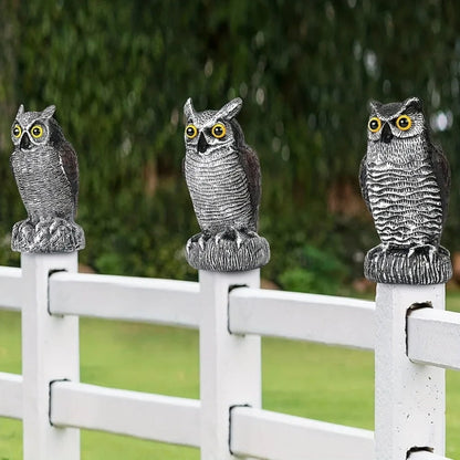 Halloween Garden Figurine, Garden Owl Bird Deterrent, Realistic, with Stake Base