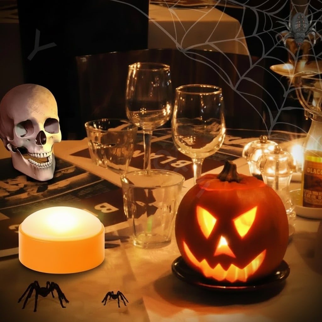 Halloween battery-powered LED lights for a pumpkin with remote control and timer function, Christmas tree lights