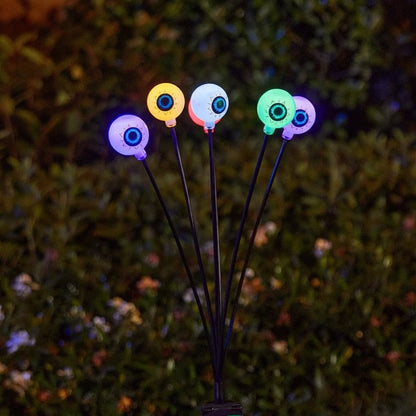 Halloween Solar Garden Lamps, Glowing Eye Spheres for Garden Decoration, Outdoor Lights