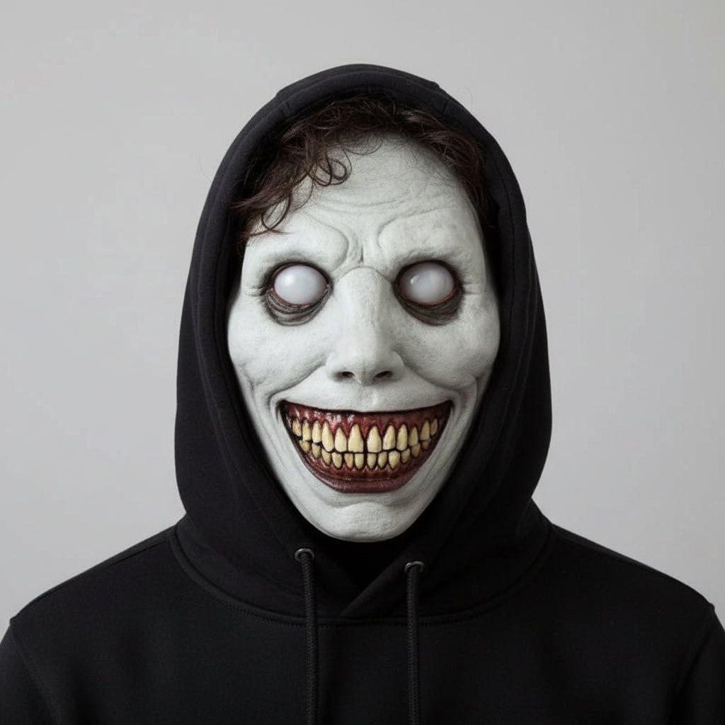 Halloween Latex LED Face Mask, Scary, with a Wide Smile and Elastic Strap