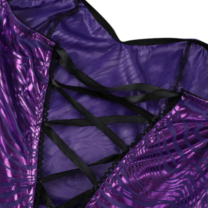 Halloween Women's Costume: Mermaid Outfit with Corset and Sequin Skirt for Carnival
