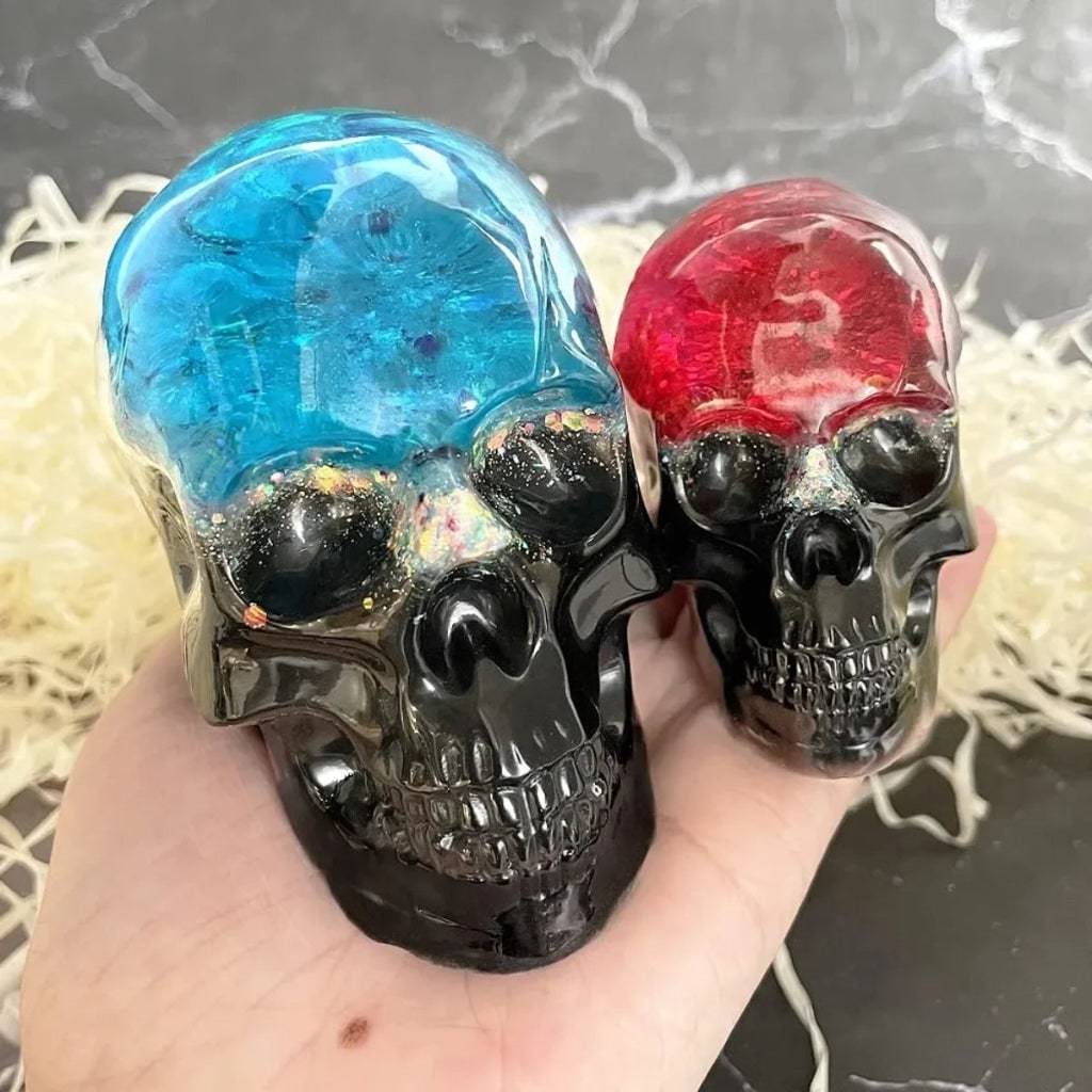 Halloween Silicone Skull Mold for Resin and Baking, 3D Flexible Casting Mold