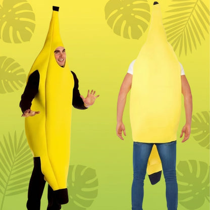 Halloween Banana Carnival Costume for Children and Adults, Foam One-Piece