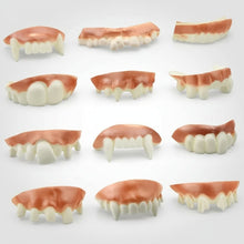 Halloween Fake Vampire Teeth with Flexible Caps and Fake Blood for Children and Adults
