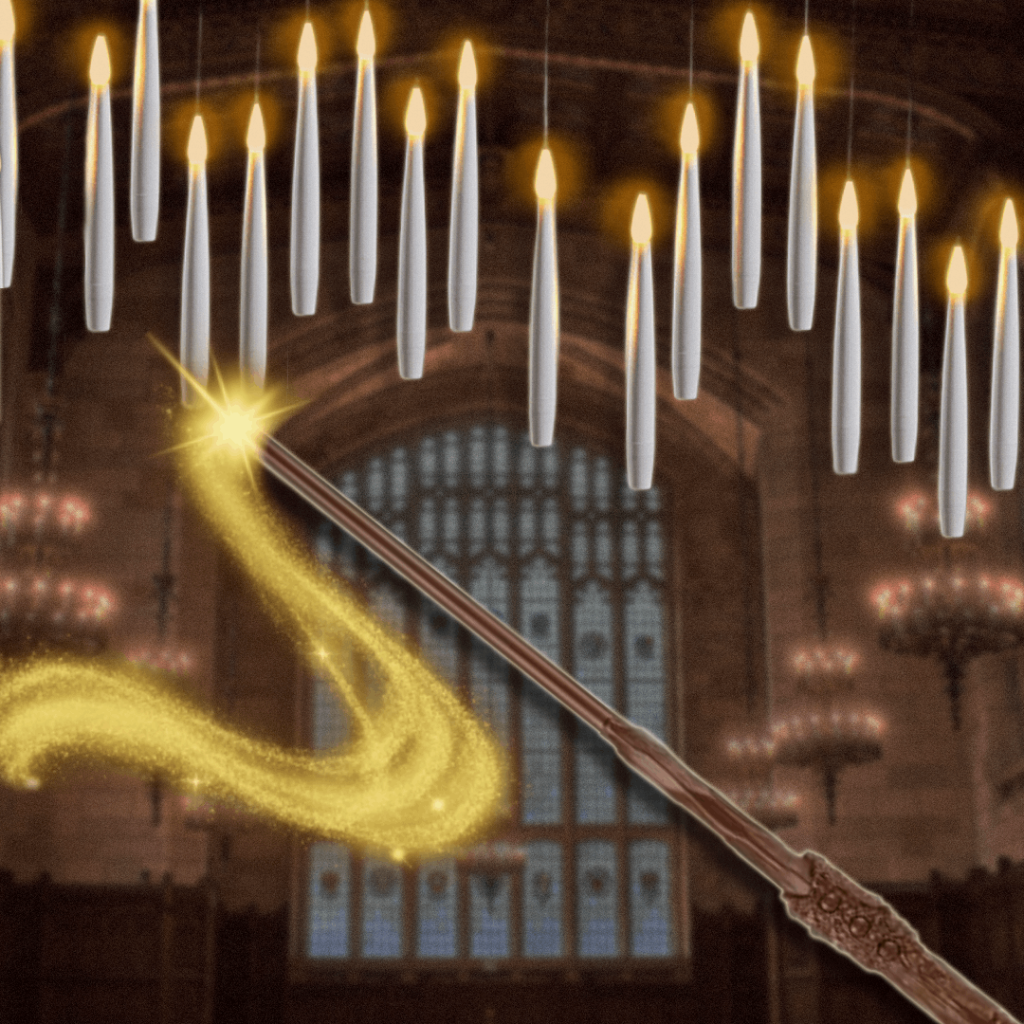 Halloween battery-powered LED taper candles, hanging, with remote control for party decoration