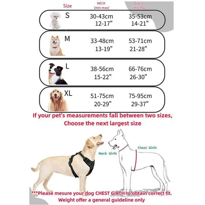 Harnais anti - évasion chien + laisse et distributeur – réglable et réfléchissant - Rondor