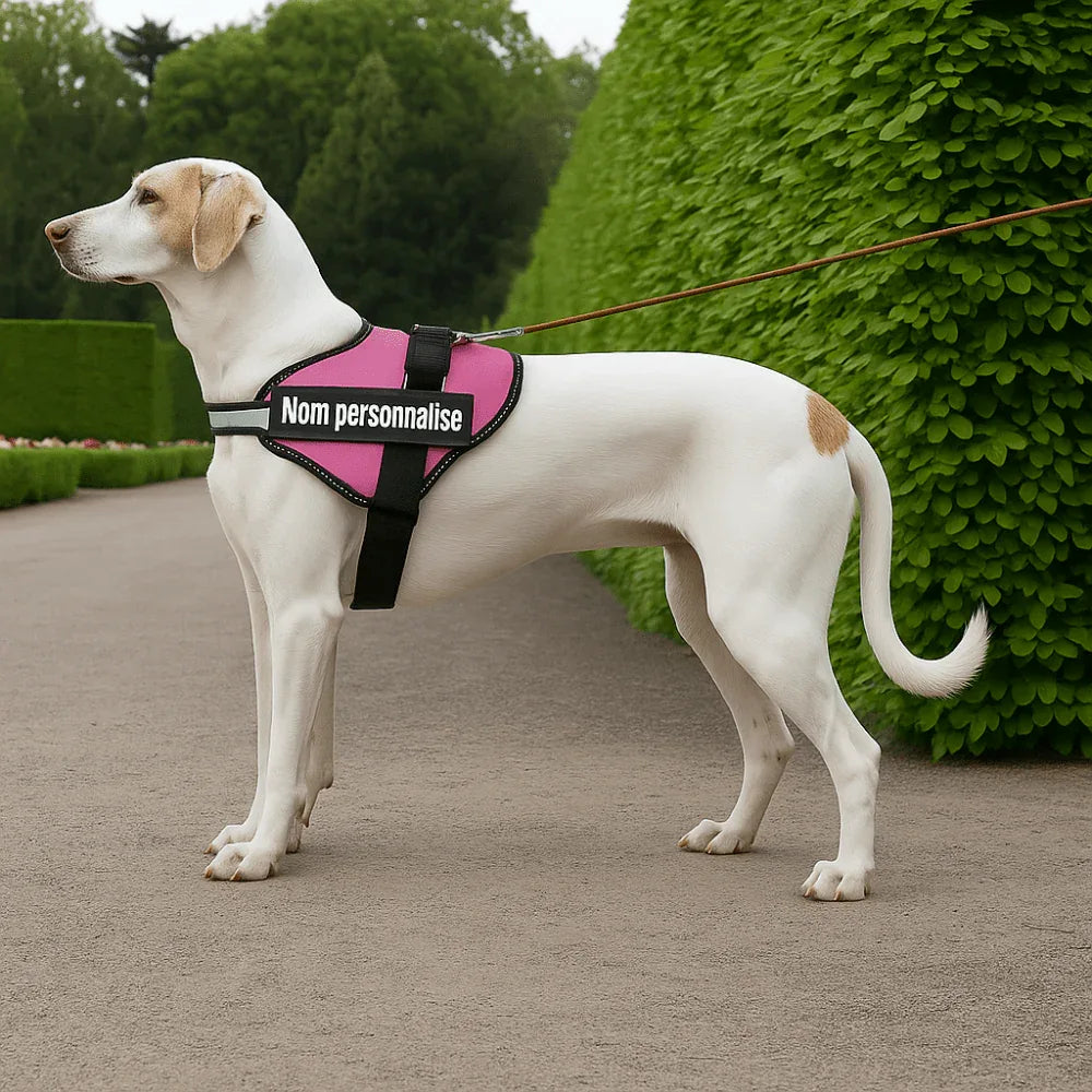 Harnais chien nom personnalisé – réglable et anti - étranglement - Rondor