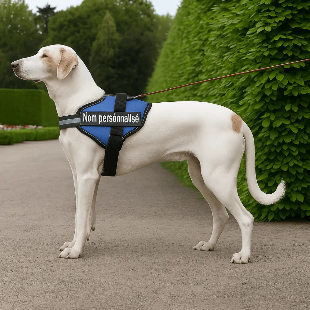 Harnais chien nom personnalisé – réglable et anti - étranglement - Rondor