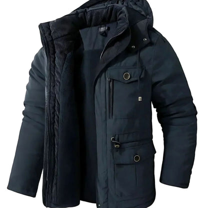 Matthias | Herren Winterjacke Wasser- und Winddicht Fleecefutter Kapuze