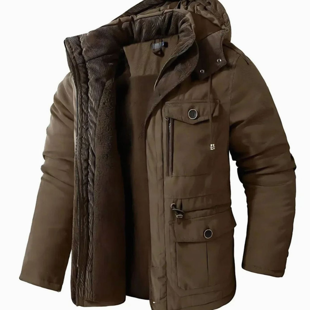 Matthias | Herren Winterjacke Wasser- und Winddicht Fleecefutter Kapuze
